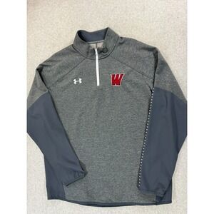 Wisconsin Badgers Under Armour Stitched Logo  1/4 Zip Campus Pullover (Men's XL)